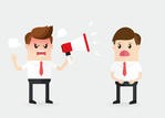 stock-vector-angry-boss-or-manager-upset-shouting-with-a-megaphone-to-employees-moody-customer-being-450823504